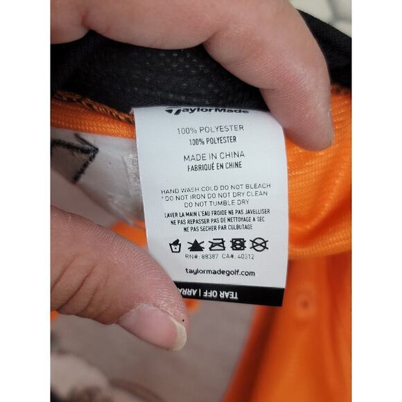 TaylorMade M1 PSi Adjustable Hat in Bright Orange, One Size Fits All - Picture 8 of 9